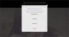 Desktop Screenshot of dominanceapparel.com