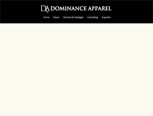 Tablet Screenshot of dominanceapparel.com
